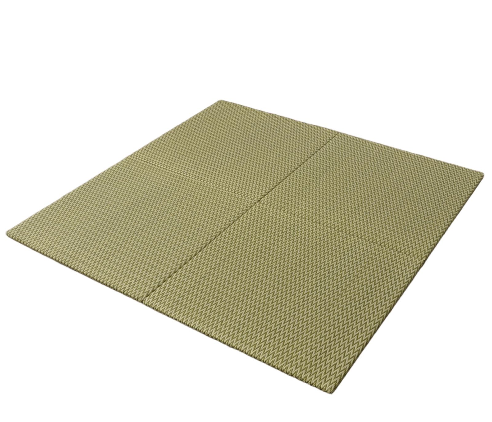 新品 イケヒコ い草 置き畳 日本製 ニューピア 約70×70cm 厚み1.9cm 4枚 ブラウン ユニット畳 たたみ おしゃれ 軽量 ヘリなし ＃ 1110670060411