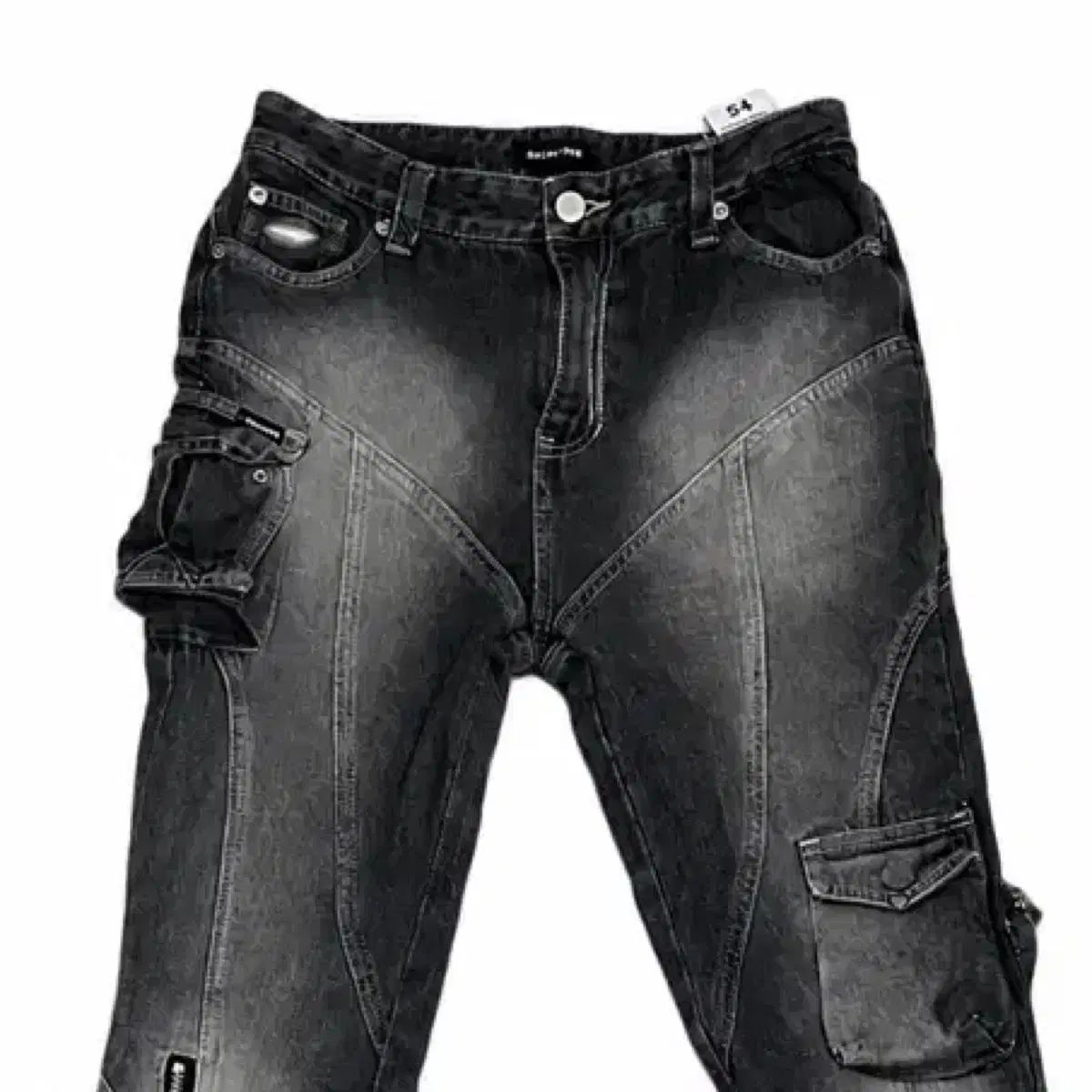 BADBLOOD 흑청カーゴブーツカットパンツ xs