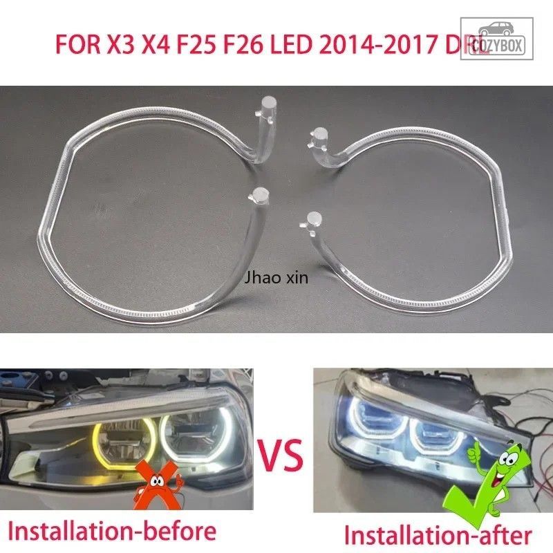 BMW X3 X4 F25 F26 LED 2014-2017 ヘッドライト DRL ライトガイドプレートライト