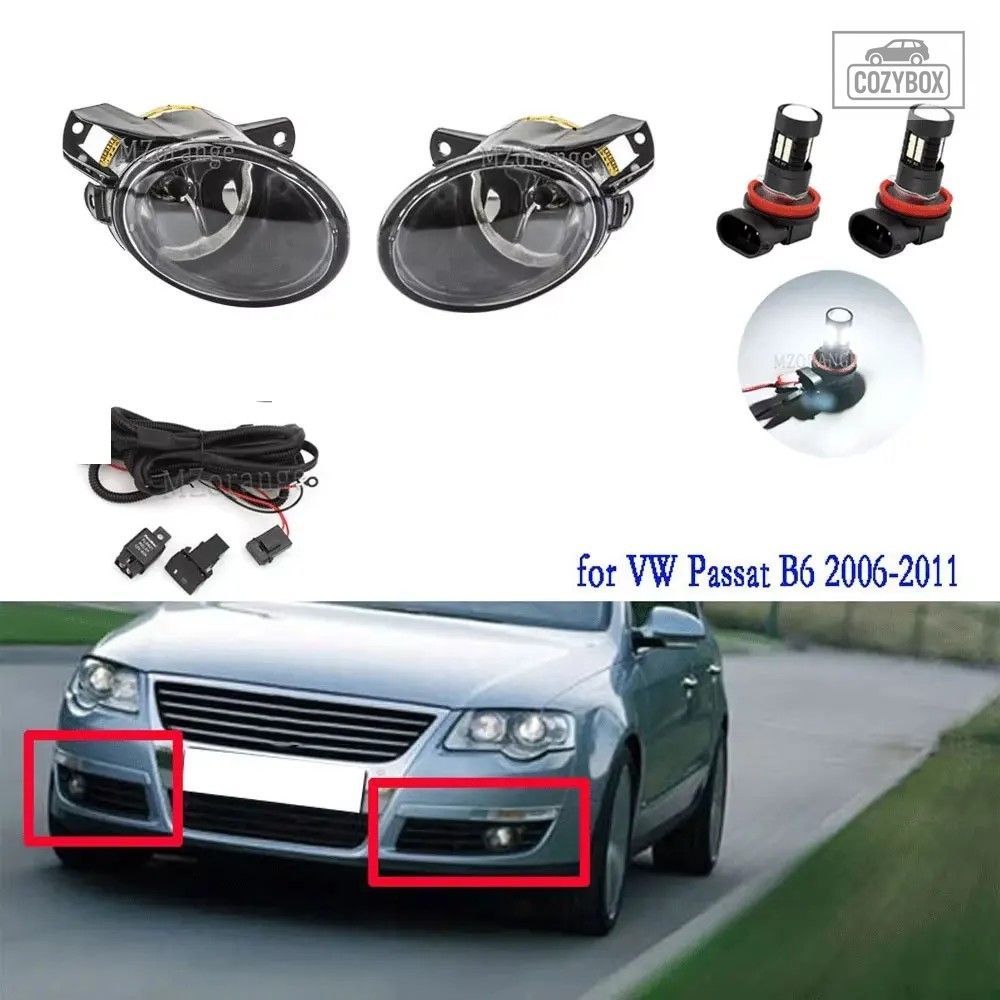フォグライト VW パサート b6 2006-2011 LED フロント ヘッドライト フォグランプア