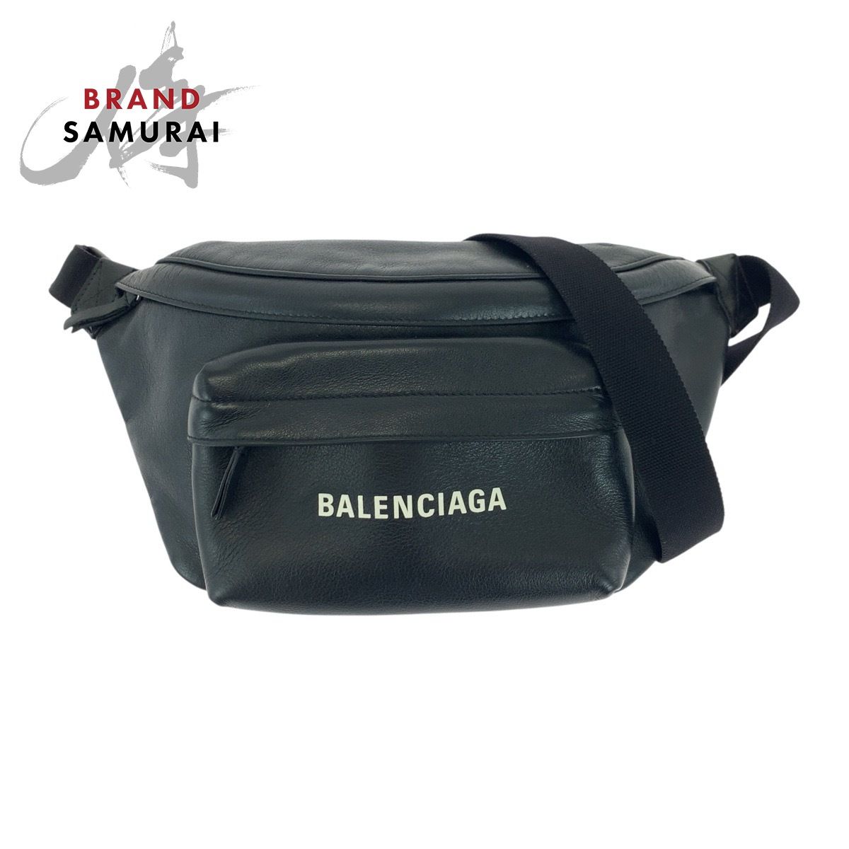 美品 BALENCIAGA バレンシアガ エブリデイ ロゴプリント ブラック