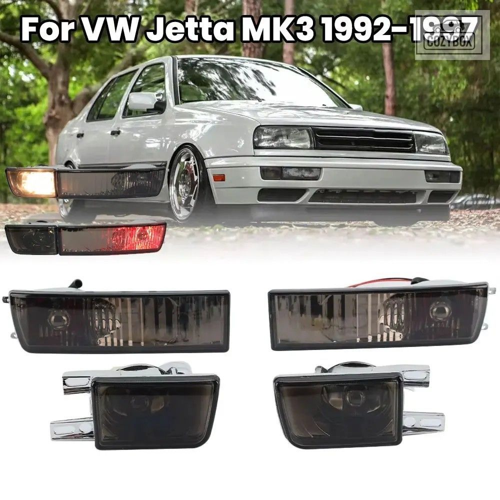 VW ゴルフ 3 1992 -1997 フロント バンパー フォグランプ + ウィンカーランプ 4 個セ