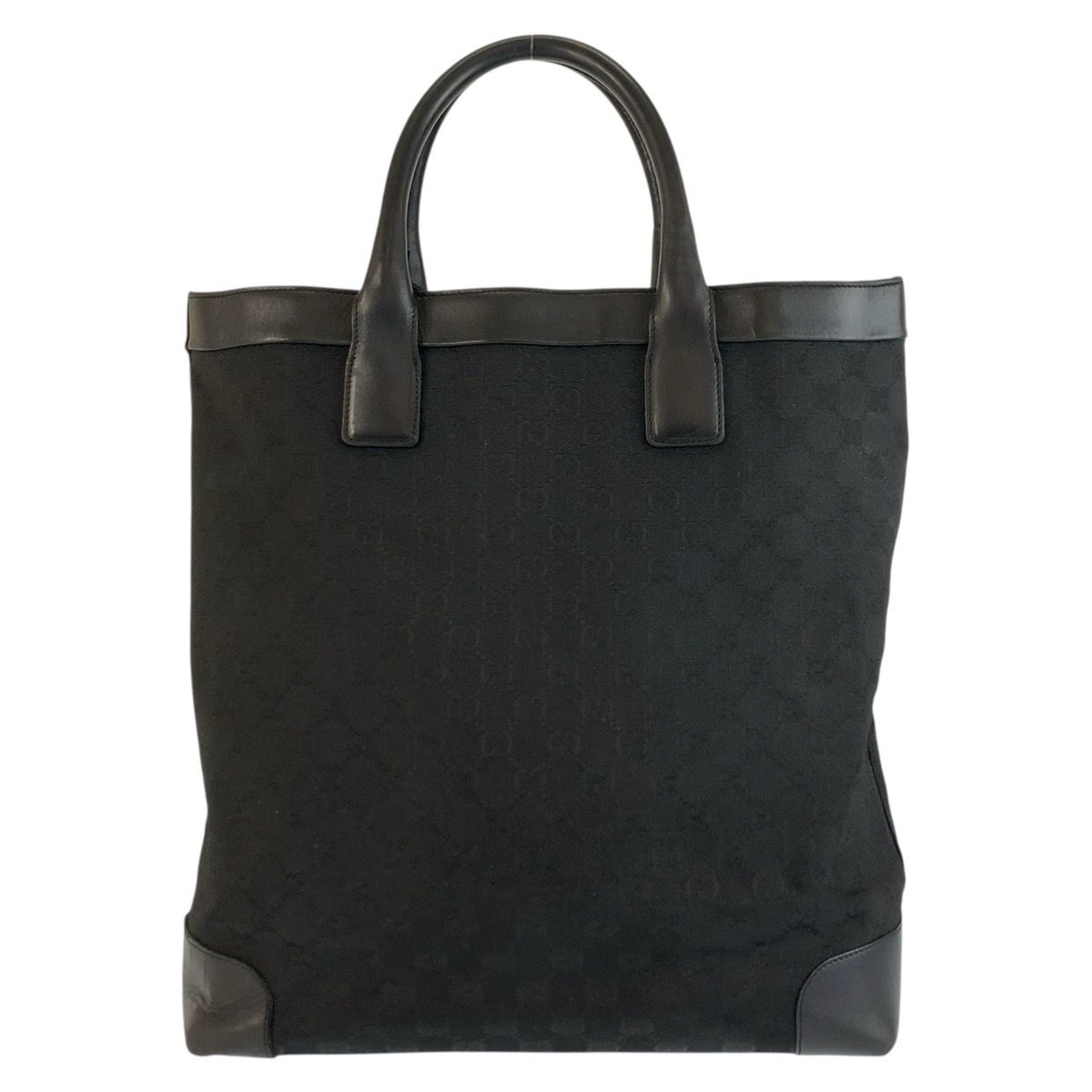 GUCCI グッチ　ブラック　ハンドバック　トートバッグ GUCCI グッチ ブラック 黒 GGキャンバス/レザー 002 1121 トートバッグ