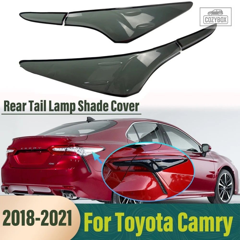 2 個リア テールランプシェード カバー トリム トヨタ カムリ 2018-2021 テールランプ