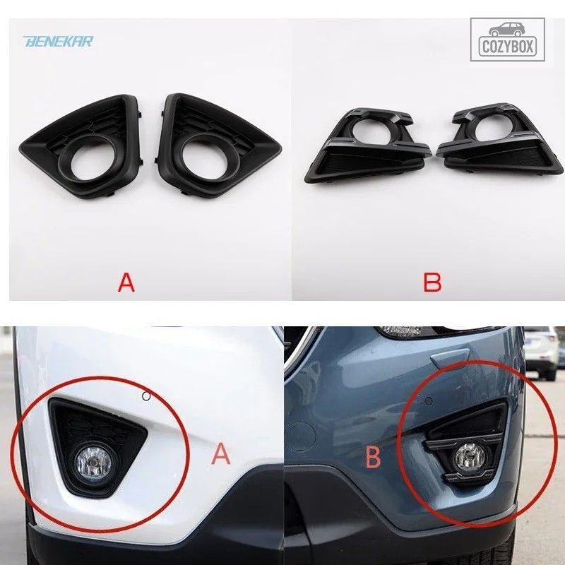 Benekar フロント左右 バンパー フォグランプ カバーライトフード マツダ CX-5 2013 2