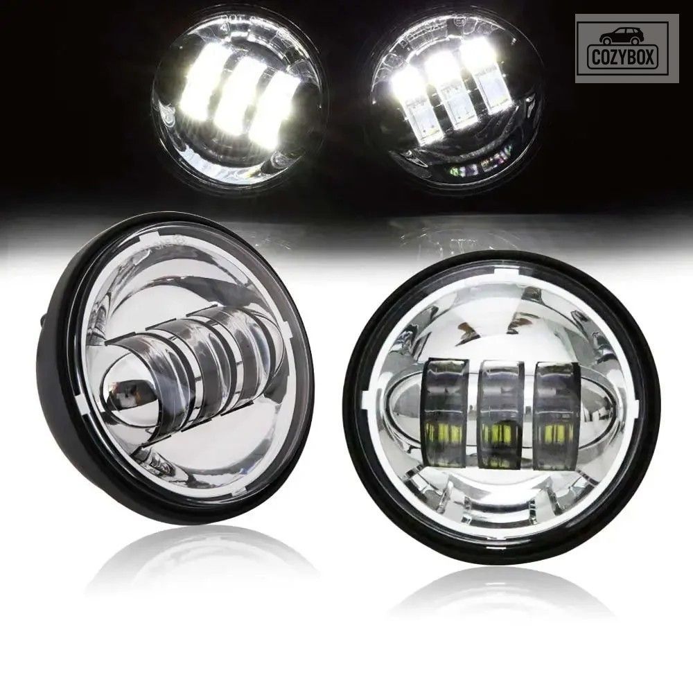 1 ペア 4.5 インチ 4 1/2 インチオートバイ LED フォグパッシング補助ライト ヤマハ