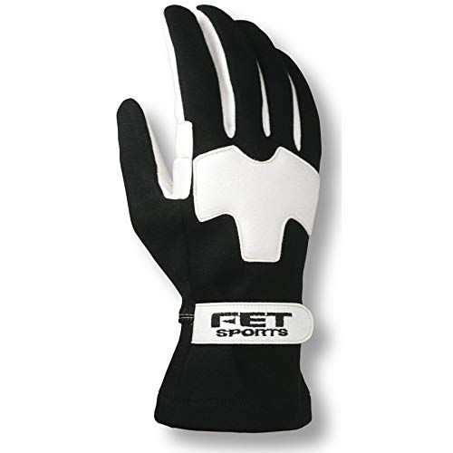 FET sports/エフイーティースポーツ 3Dライトウエイトグラブ レーシンググラブ グローブ ブラック×ホワイト Mサイズ 71172506FT3DLW06Ju