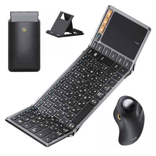 新品 XK01 TP 折りたたみキーボードとEM03 NL トラックボールのセット品