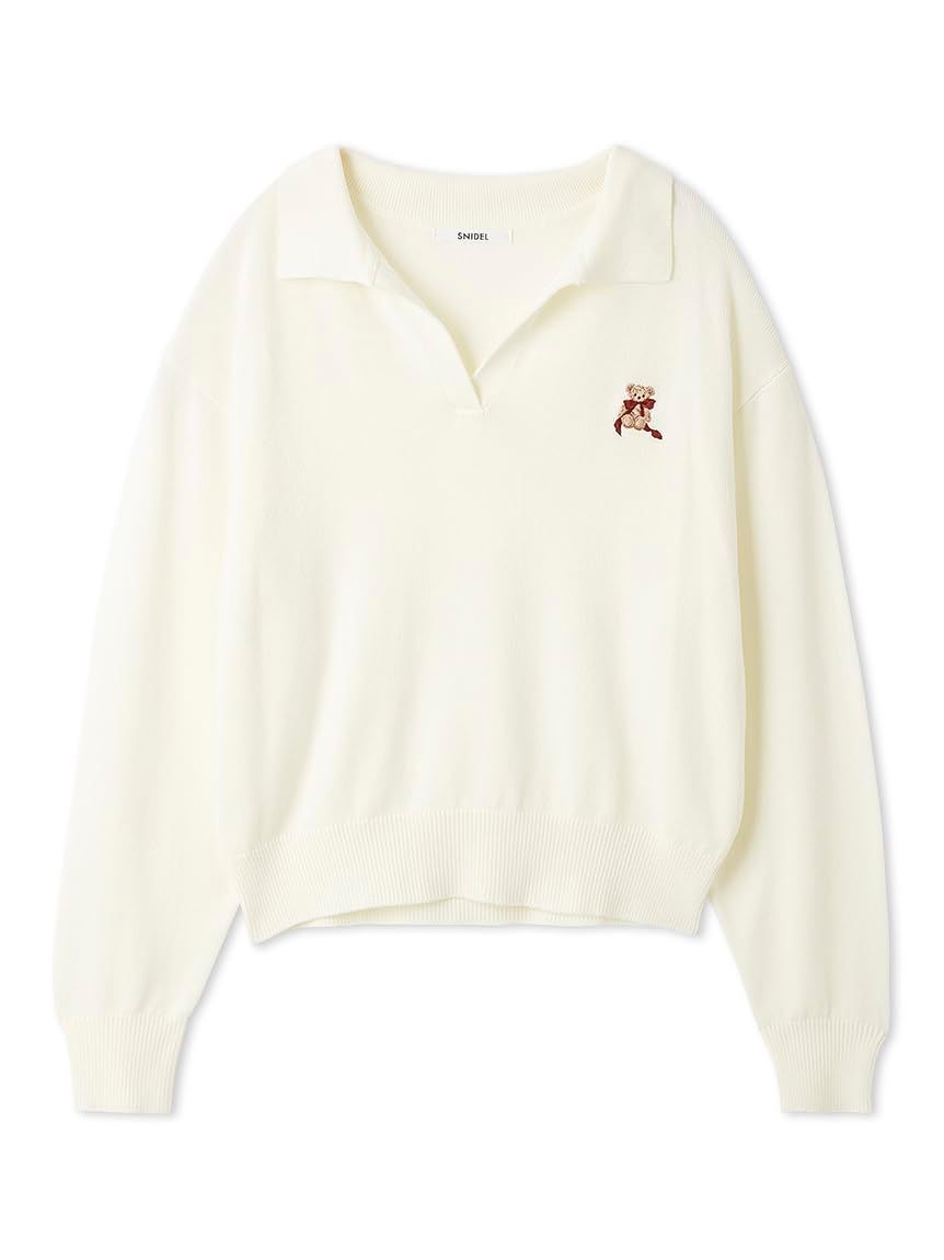 新品 [スナイデル] リボンベアスキッパーニットプルオーバー SWNT255145 レディース IVR Free Size