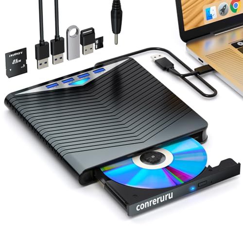 ブルーレイドライブ外付け USB-A/C対応 再生/読み込み/書き込み/焼き対応 BD/CD/DVDプレーヤー ポータブル Blu-ray ドライブ Windows/Mac対応 外付けブルーレイドライブ （black）e 886e0109