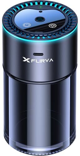 【2027新登場・180mL で 16 ヶ月持続・2000mAh大容量】FLIRVA 車 アロマディフューザー（特許取得の超音波式・静音・連続モード特許・詰まりにくい超微細ミスト・液だれ防止）8色雰囲気ライト 自動ON/OFF コードレス アルミ合金ボディJu