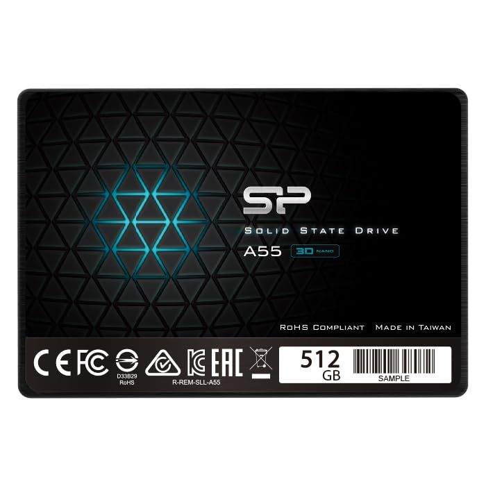 シリコンパワー SSD 512GB 3D NAND採用 SATA3 6Gb/s 2.5インチ 7mm PS4動作確認済 3年保証 A55シリーズe 8f7cd781