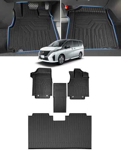 R★Cartist ニッサン 新型 セレナ C28型 に適応 フロアマット セカンドマット カーマット 8人乗り ガソリン車用 3Dフロアマット SERENA C28 2022年12月-現行 立体構造 防水 滑り防止 耐汚れ TPE素材 カス 16db3628