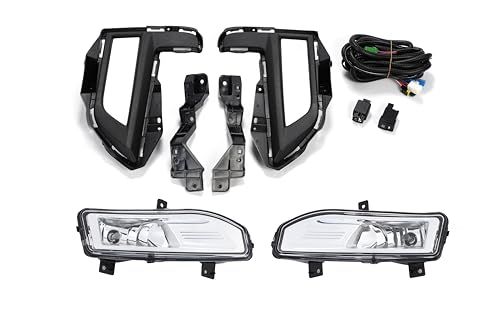 R★日産 用 エクストレイル 後期 フォグランプ セット T32 キット フルセット X-TRAIL 純正 タイプ フロント ランプ 左右セット ベゼル 外装 補修 パーツ 社外品 266e59b8