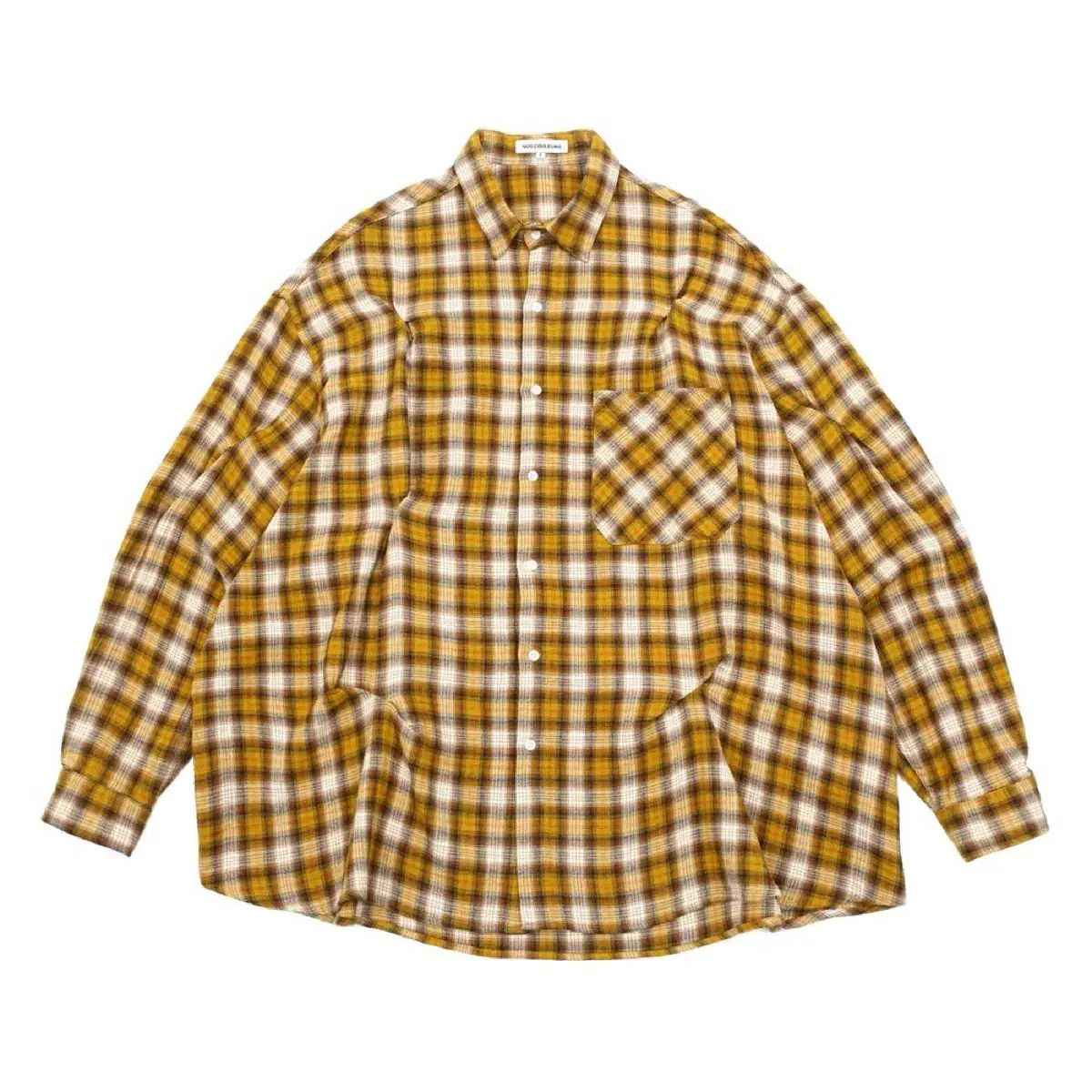 NOS COULEURS CHECK BITE シャツ マスタード チェックシャツ 2