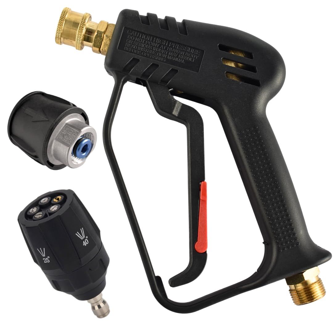 ショートガン BOSCH(ボッシュ) 京セラ 用 ワンタッチ式ホース対応 ５段階マルチスプレー （０?６５度）調節可能 高圧洗浄機 ガン ボッシュ ガン 京セラ ガンJu