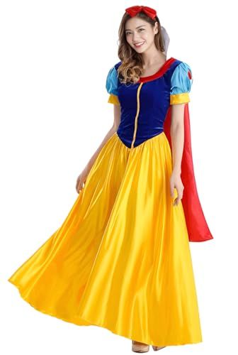 [R-Dream] 白雪姫 コスプレ 大きいサイズ コスチューム 大人 メンズ 女装 ドレス ハロウィン 仮装 衣装 スノーホワイト プリンセス お姫様 コス レディース 女性 (4XLサイズ)Ju