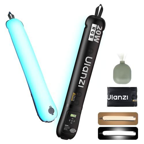 Ulanzi 20W LEDビデオライト 撮影ライト 膨張するLEDライト RGBビデオライト 1800K-10000K 無段階調光 超高輝度 撮影補助光 CRI 95+ 12シーンモード 2500mAh Type-C充電式 マグネット式 チ f619dbe1