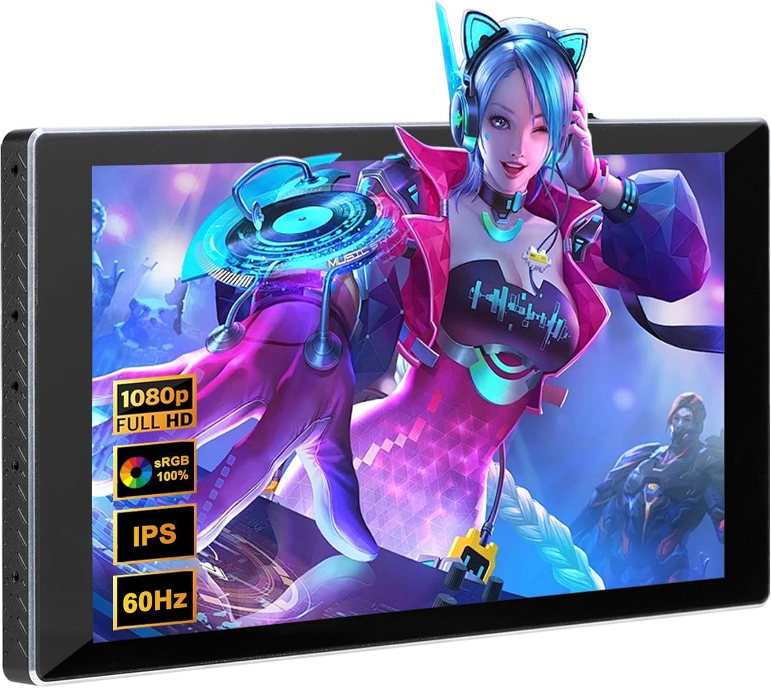 7インチポータブルモニター IPS FHD 1920x1080タッチスクリーンディスプレイ1080Pゲーミングモニター(ボックス/ PS4 / XBOX/スイッチ用)