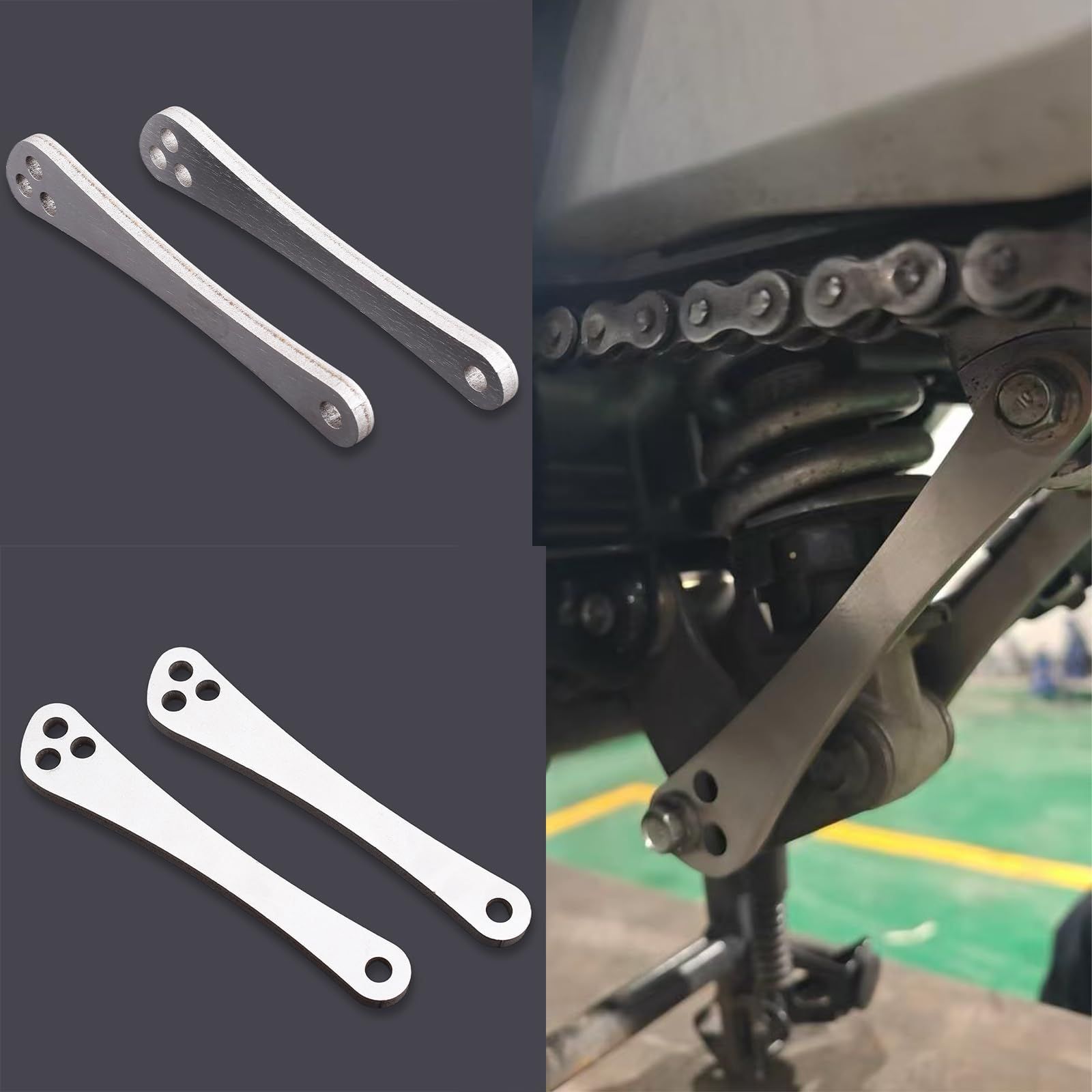 新品 BYEMTTY に適合する ホンダ フォルツァ750(21-) X-ADV750 (17-) 用足つき性向上 リアローダウンリンクロッド バイク用 ローダウンキット (約20-30mmダウン)