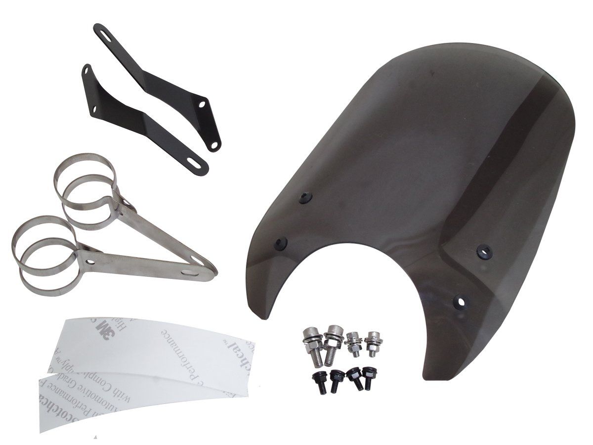 新品 ワールドウォーク XSR900用フォークマウントスクリーン ロング スモーク ws-26-6ls