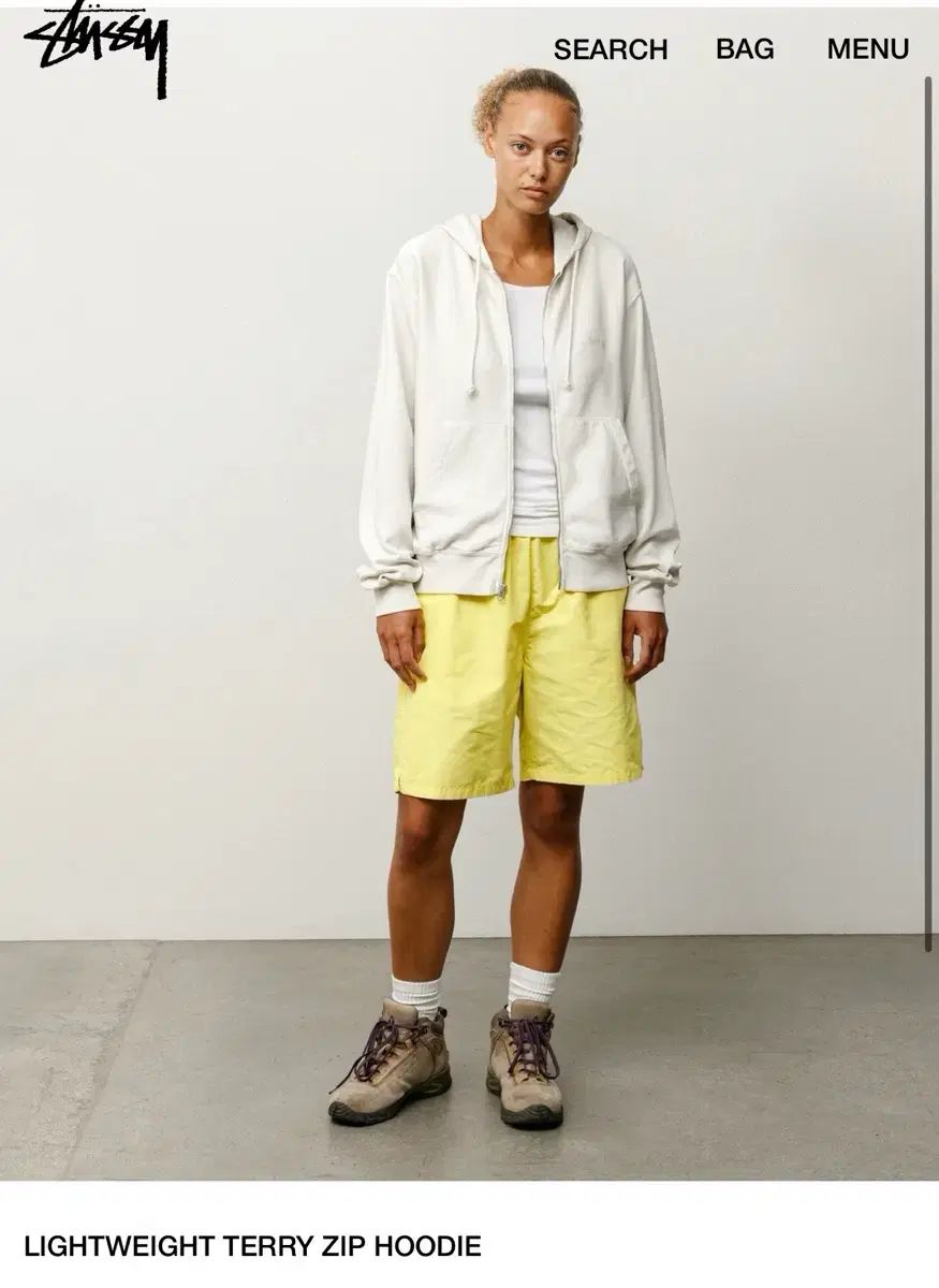 STUSSY WHOOD LIGHTWEIGHT TERRY ZIP HOODIE