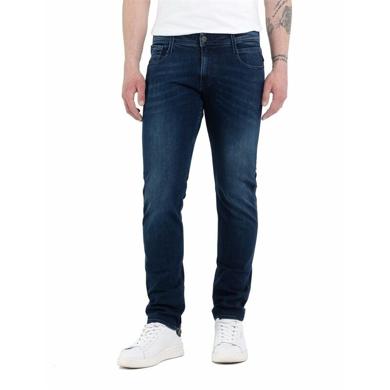 リプレイ メンズ ボトムス デニムパンツ Replay PowerStretch Sn42 Dark Blue 007 ブルー