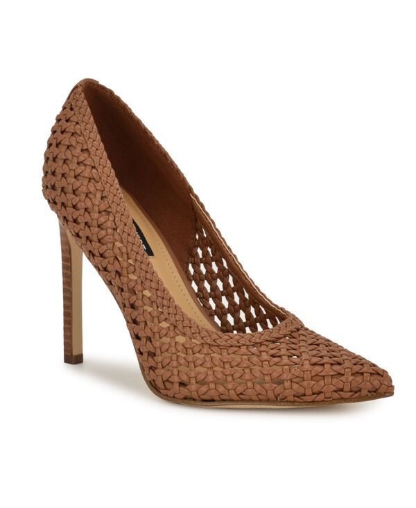 ナインウェスト レディース シューズ パンプス Nine West Womens Tatiana Woven Stiletto Pointy Toe Dress Pumps Brown ブラウン