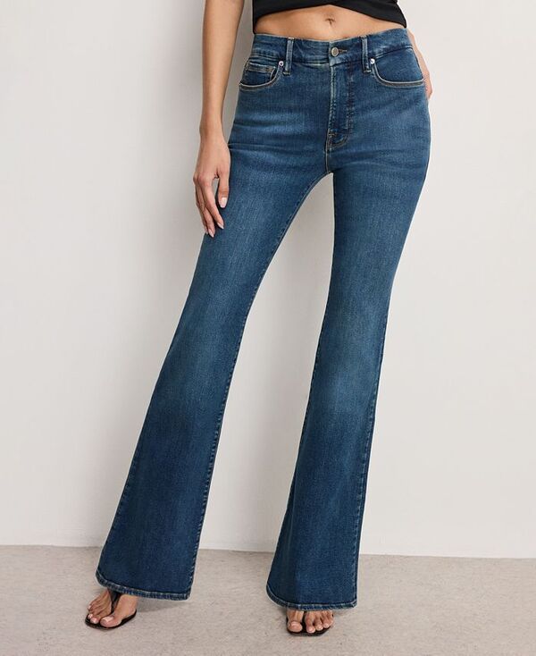 グッドアメリカン レディース ボトムス デニムパンツ ジーンズ Good American Womens Good Legs Flare Jeans Blue ブルー