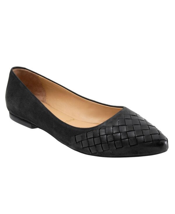 トロッターズ レディース シューズ パンプス Tシャツ Trotters Estee Woven Flat Black nubuck ブラック