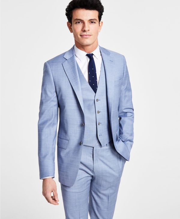 カルバンクライン メンズ アウター ジャケット・ブルゾン ウール ジャケット Calvin Klein Mens SlimFit WoolBlend Stretch Suit Jackets Ligh
