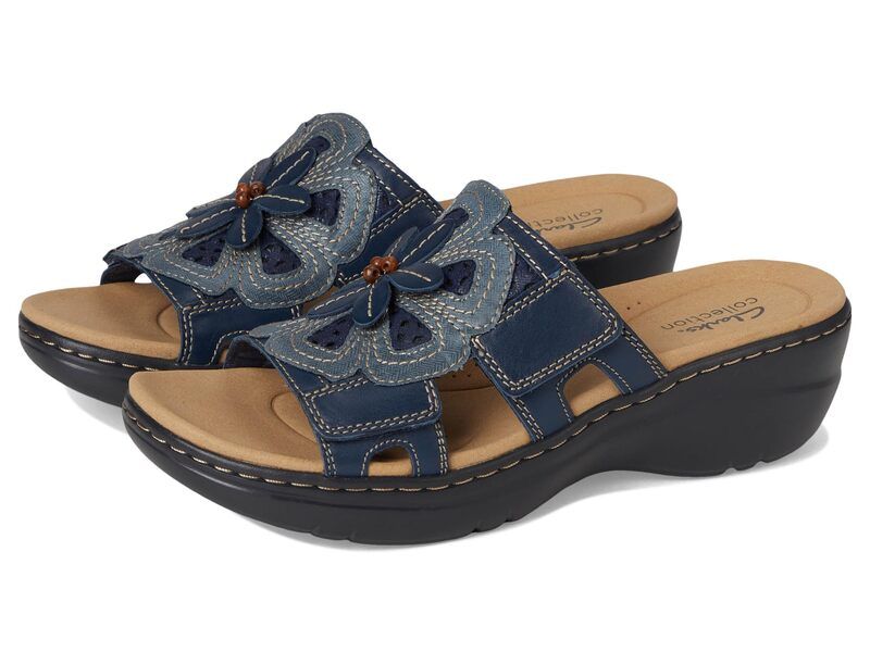 クラークス レディース シューズ サンダル Clarks Merliah 2 Belle Navy Multi Leat ネイビー