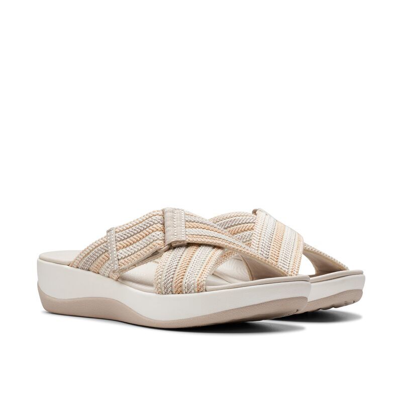 クラークス レディース シューズ サンダル Clarks Arla Wave Beige Combi ベージュ