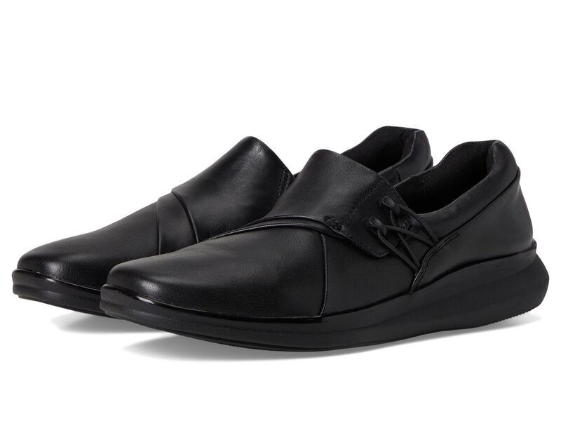 クラークス レディース シューズ スリッポン・ローファー Clarks Lynell Slip Black Leather ブラック