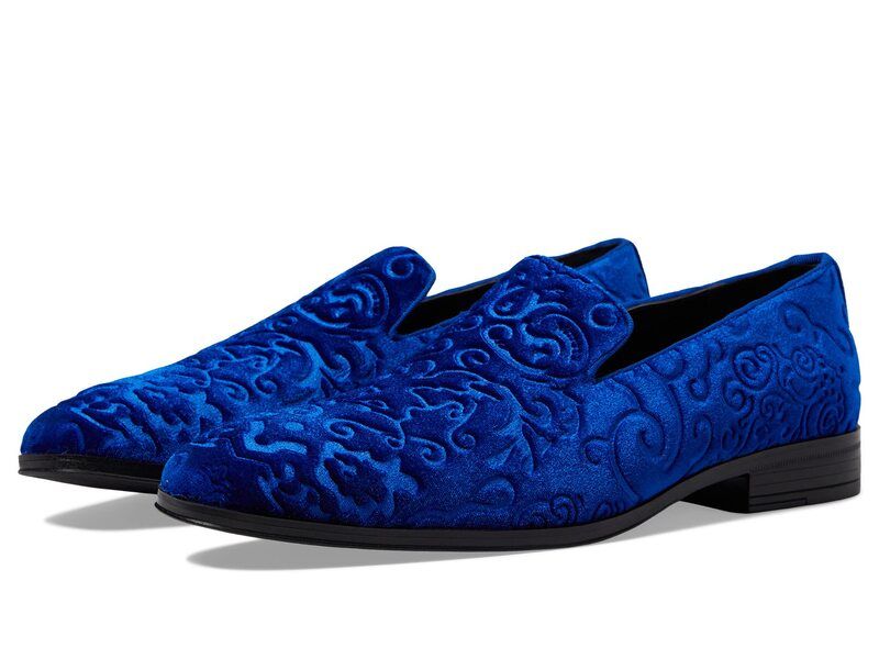 ステイシーアダムス メンズ シューズ スリッポン・ローファー Stacy Adamsaunders Velour SlipOn Royal Blue ブルー