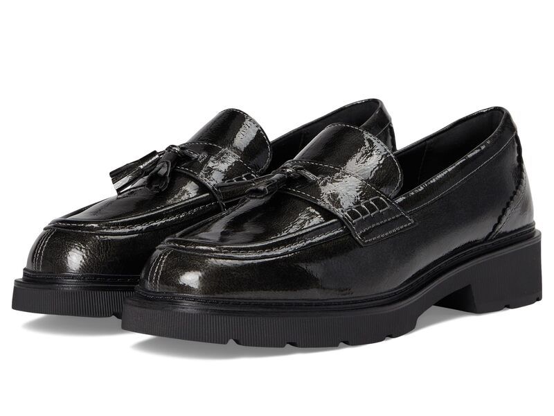 クラークス レディース シューズ スリッポン・ローファー Clarks Lauryl Tassel Gun Metal Synth