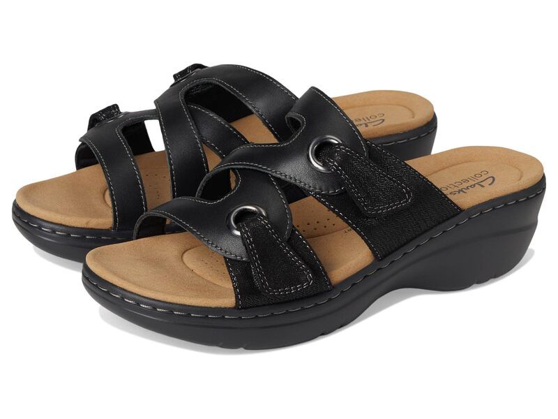 クラークス レディース シューズ ヒール Clarks Merliah 2 Cove Black Leather ブラック