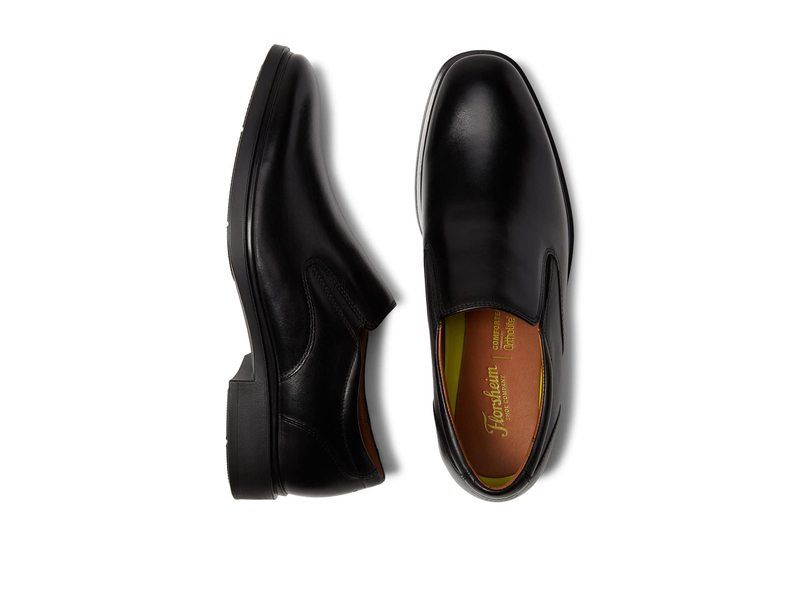 フローシャイム メンズ シューズ スリッポン・ローファー Florsheim Forecast Plain Toe SlipOn Black Smooth ブラック