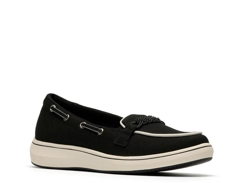 クラークス レディース シューズ Clarks Cloudsteppers BreezeSky Bay Boat Shoe Black ブラック