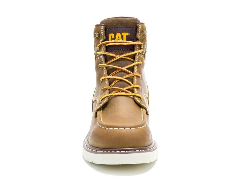 キャタピラー メンズ シューズ ブーツ・レインブーツ Caterpillareclaimer Wedge Waterproof Work Boot Mens Light Brown ブラウン｜詳細画像