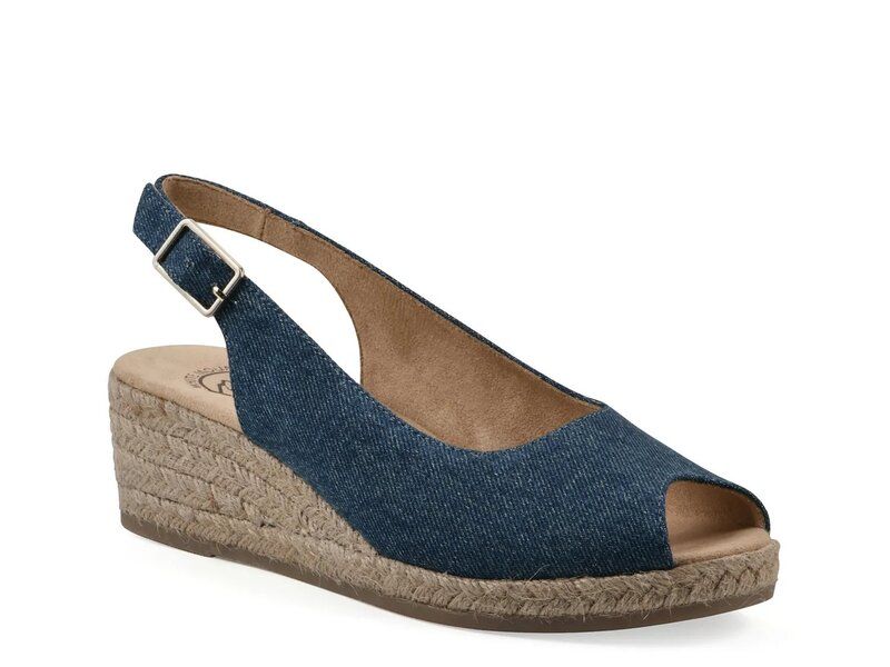 ホワイトマウンテン レディース シューズ サンダル White Mountain Maizespadrille Wedge Sandal Dark Denim Blue デニム