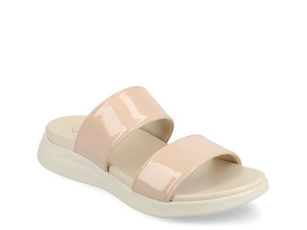 ジャーニー レディース シューズ サンダル Journee Janis Wedge Sandal Beige Patent ベージュ