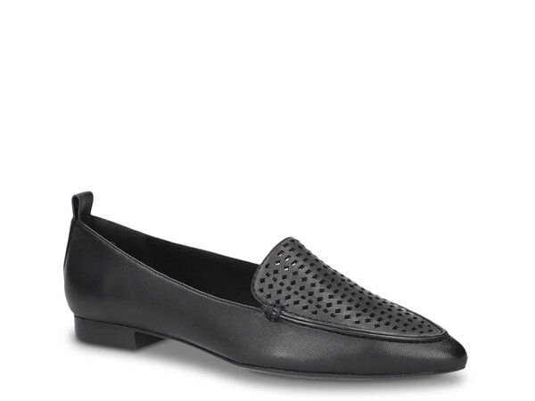 ベラヴィータ レディース シューズ スリッポン・ローファー Bella Vita Alessi Flat Black Leather ブラック