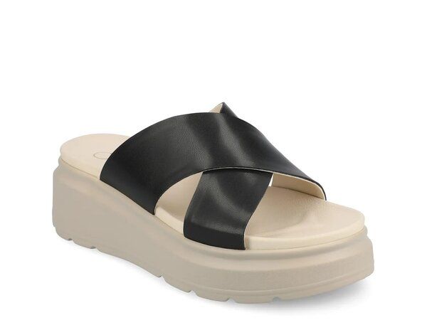 ジャーニー レディース シューズ サンダル Journee Cathie Wedge Sandal Black ブラック