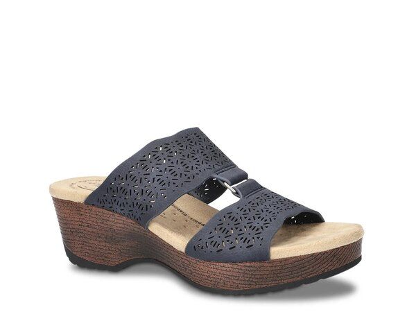 イージーストリート レディース シューズ サンダル Easy Works by Easy Street Rin Sandal Navy ネイビー