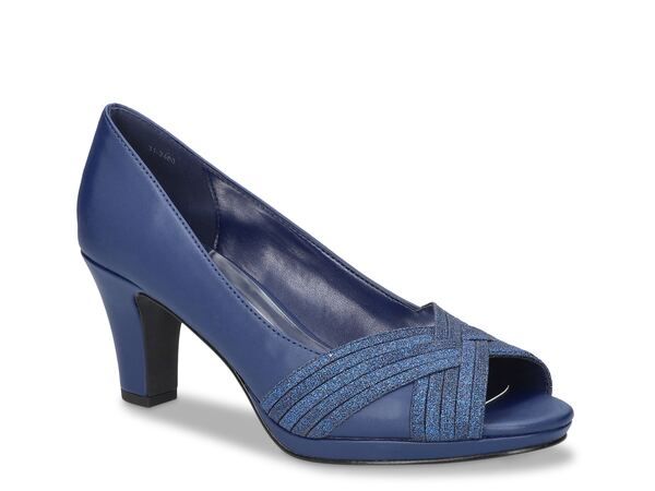 イージーストリート レディース シューズ パンプス プラットフォーム Easy Street Lavish Platform Pump Navy Combo ネイビー