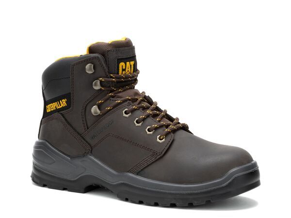 キャタピラー メンズ シューズ ブーツ・レインブーツ Tシャツ ブーツ Caterpillar Striver Waterproof Steel Toe Work Boot Mens Dark Bro