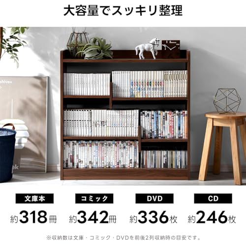 ワイエムワールド 本棚 オープンラック 4段 スリム 大容量 幅90 奥行き29 高さ90 収納 ラック 絵本 棚 ツートンB 00-139 | A4対応 コミック約342冊収納 3cmピッチ5段階調整 縦仕切りデザインma ワイエムワールド 本棚 オープンラック 4段 スリム 大容量 幅90 奥行き29 高さ90 収納 ラック 絵本 棚 ツートンB 00-139 | A4対応 コミック約342冊収納 3cmピッチ5段階調整 縦仕切りデザインma