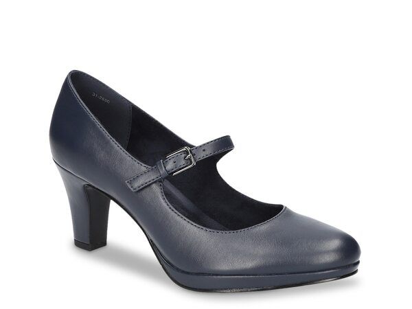 イージーストリート レディース シューズ パンプス Easy Street Zest Mary Jane Pump Navy Synthetic ネイビー