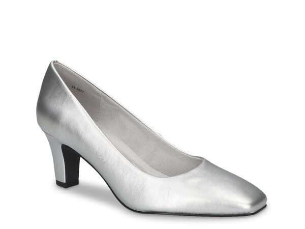イージーストリート レディース シューズ パンプス Easy Street Poet Pump Silver Metallic シルバー
